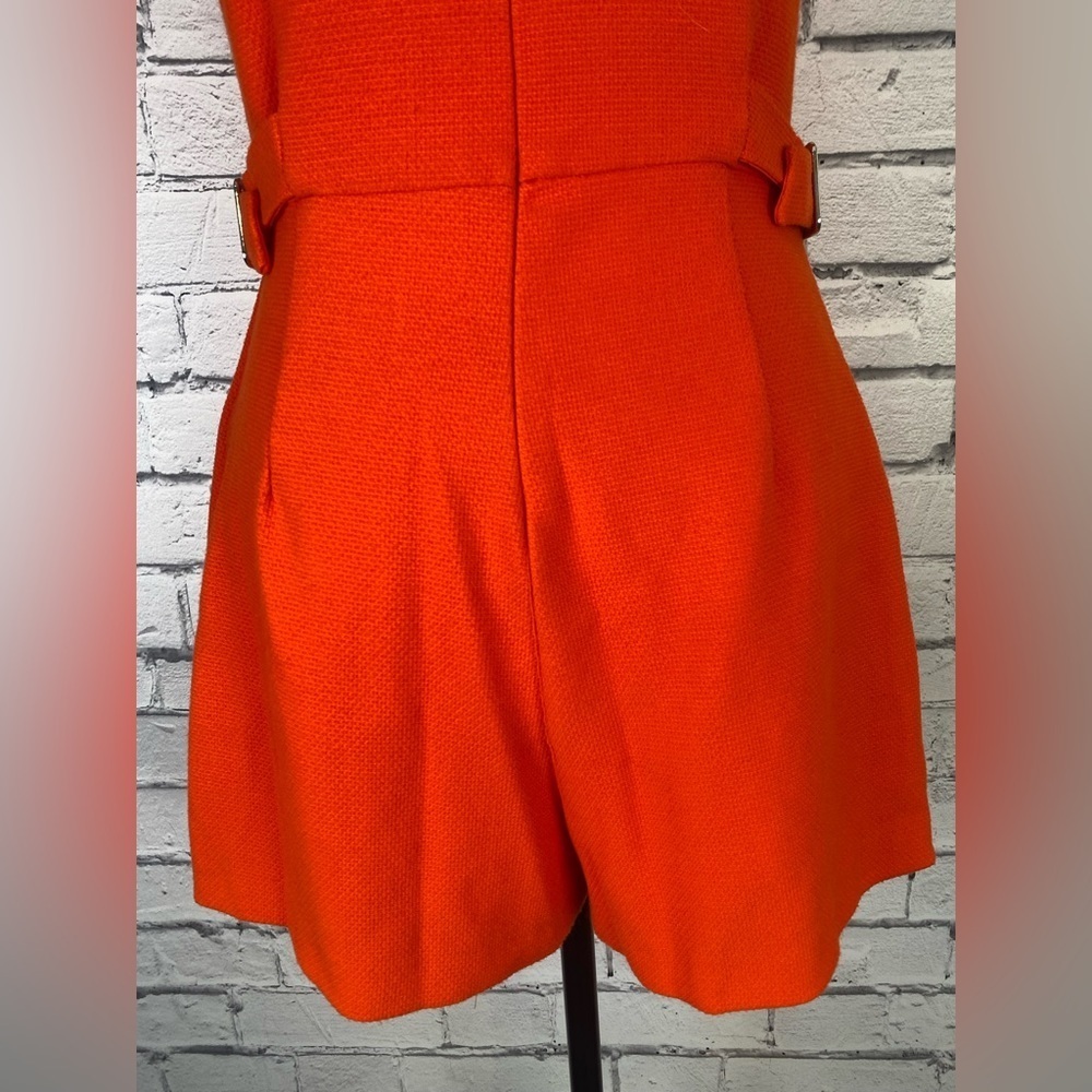 Zara Orange Boho Mini Dress Romper size Medium - Picture 6 of 11